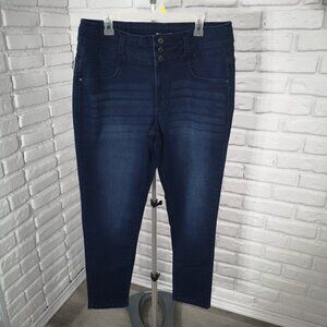 Angels Forever Young Everluxe Shape Ladies Size 16/33 Dark Wash Skinny Jeans